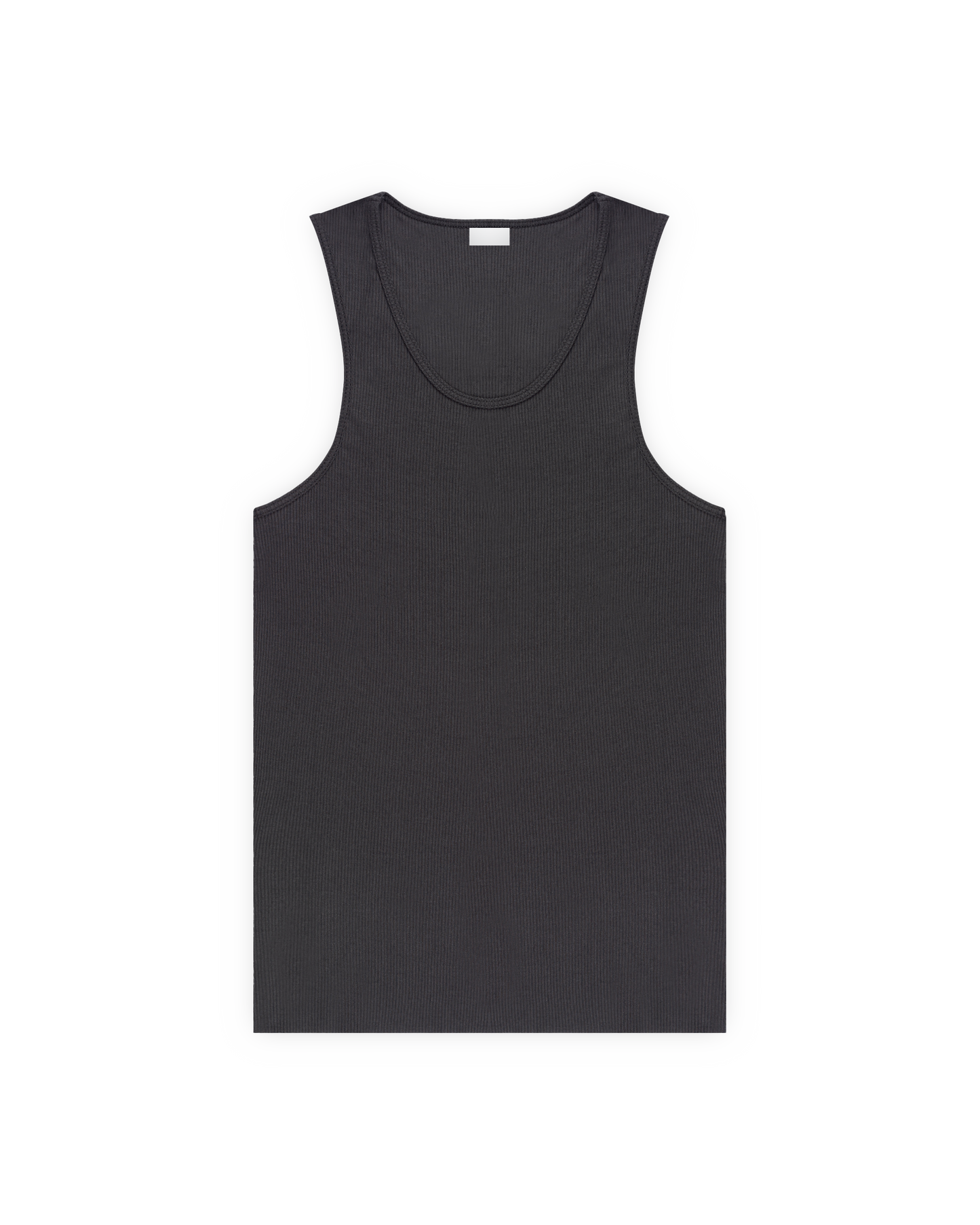 Ribbed Tank Charcoal