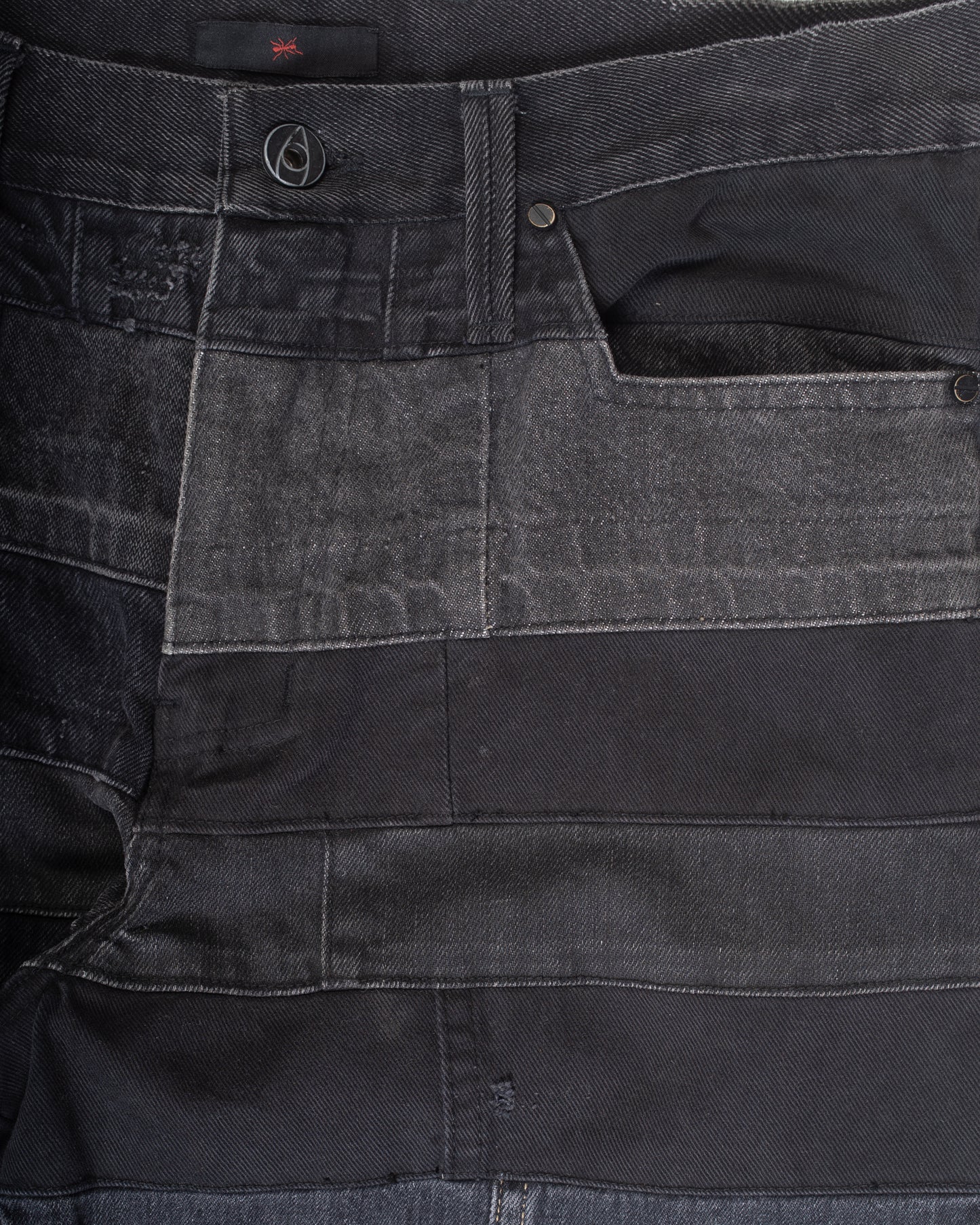 WIDE LEG PANT BLACK DENIM HEM
