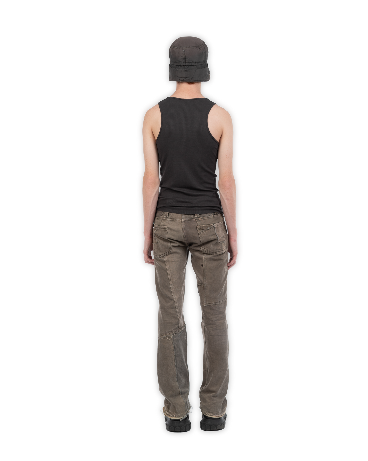 Ribbed Tank Charcoal