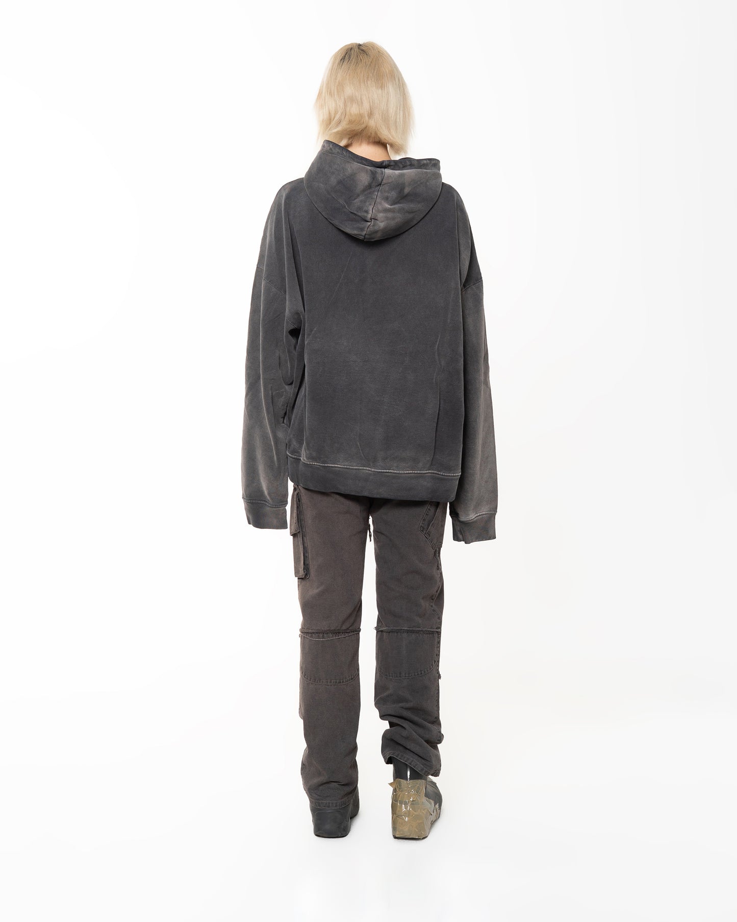 WAIT HERE HOODIE WASHED BLACK