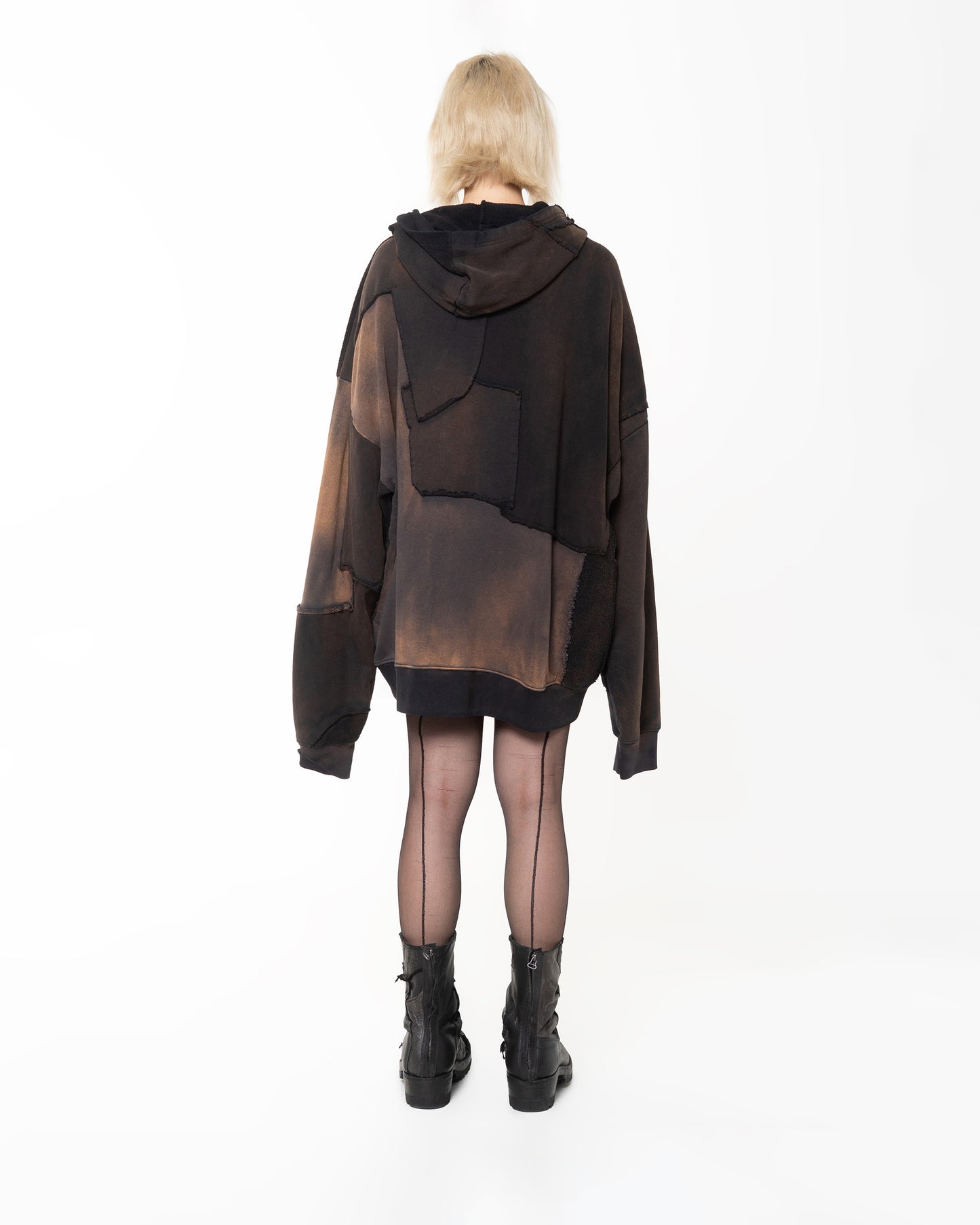 SCRAP PULLOVER HOODIE BLACK POTASSIUM