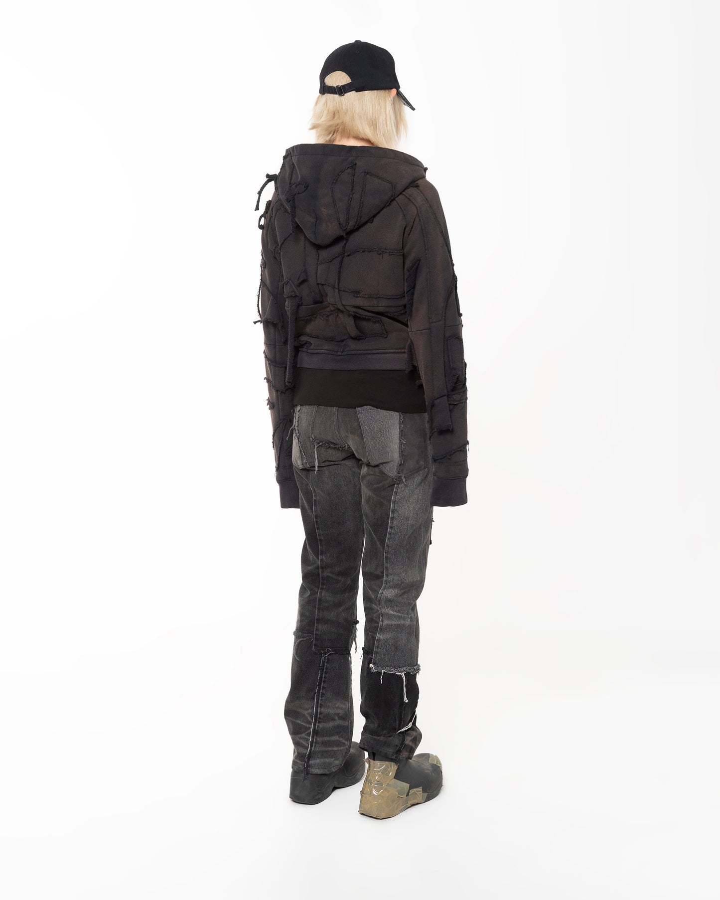 SCRAP HYBRID HOODIE BLACK POTASSIUM