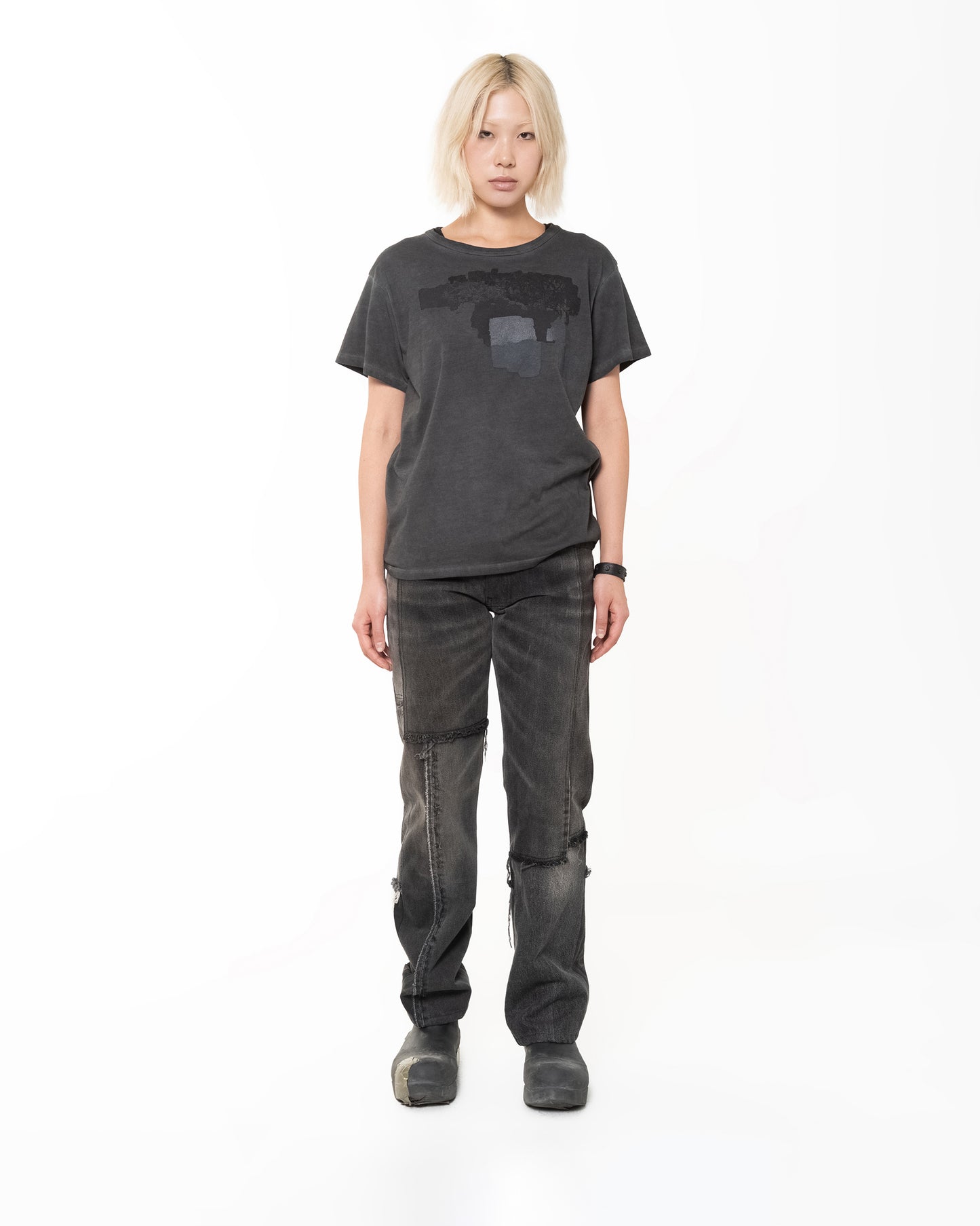 BUFFING T-SHIRT CHARCOAL OIL