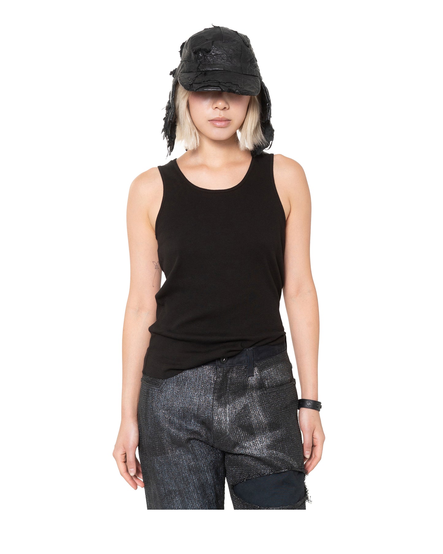 Ribbed Tank Black