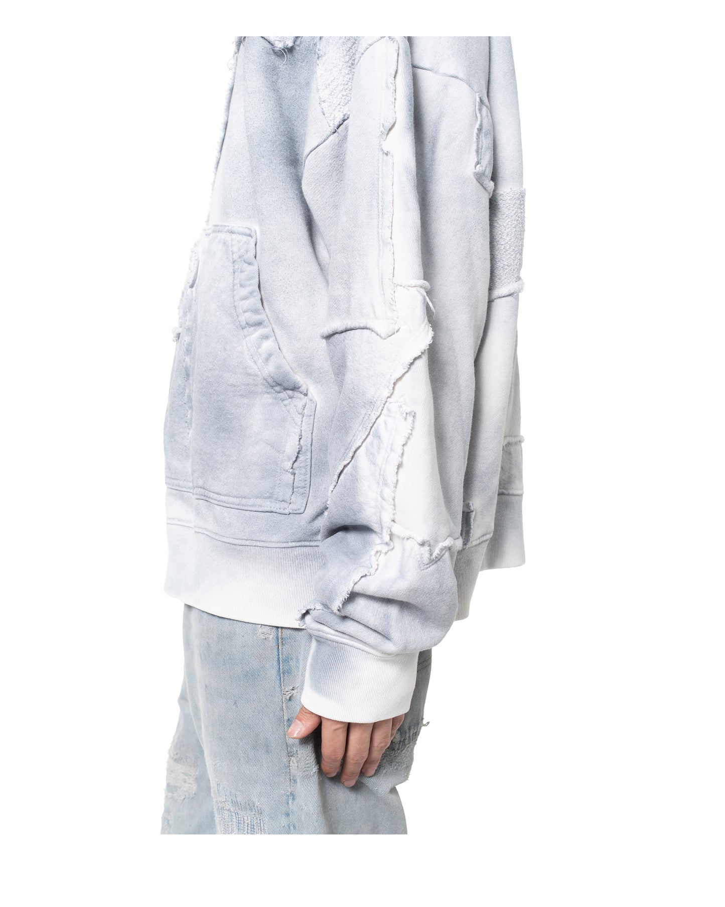 SCRAP PULLOVER HOODIE SPRAY BLUE