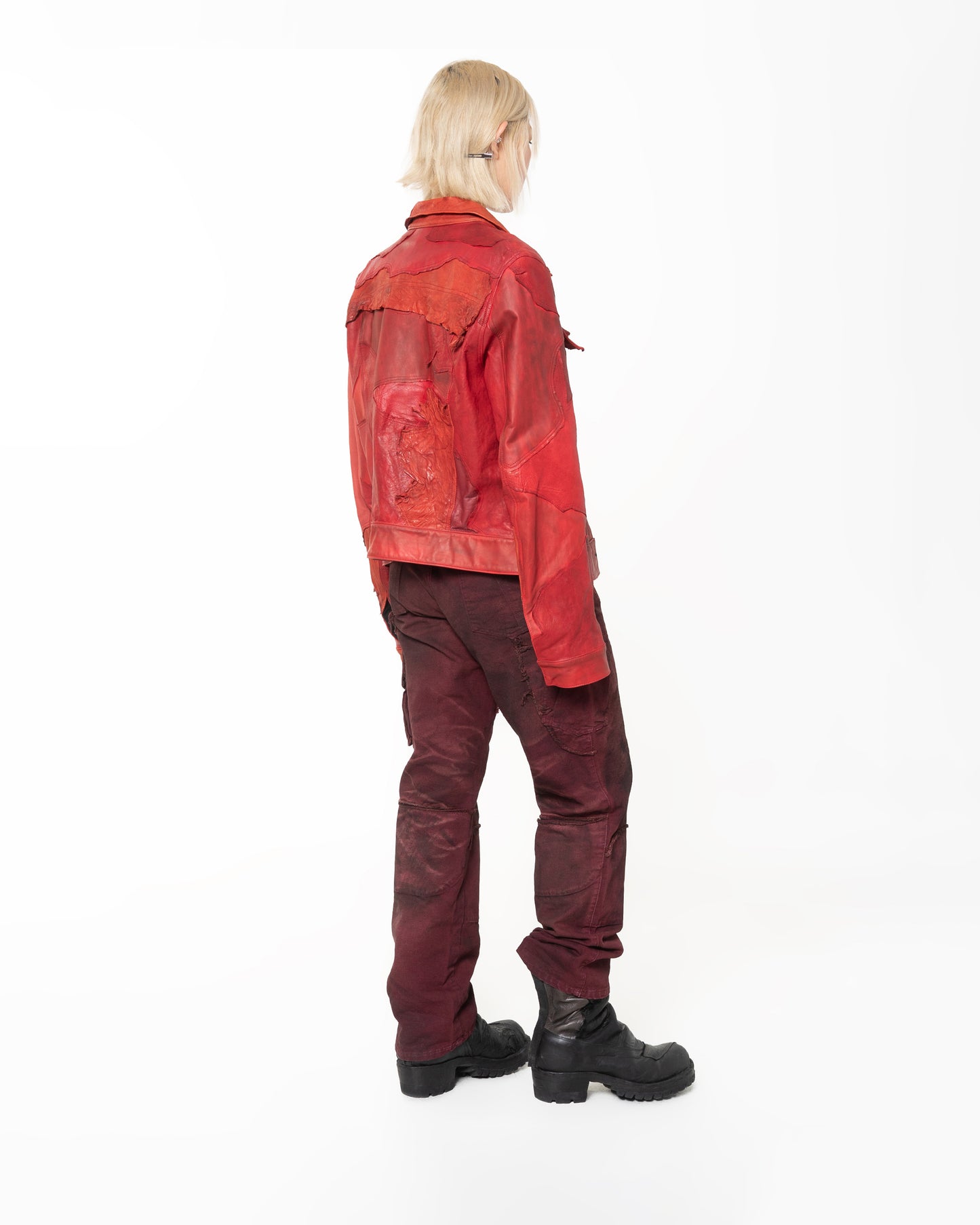 SCRAP LEATHER TYPE 0 WORN RED