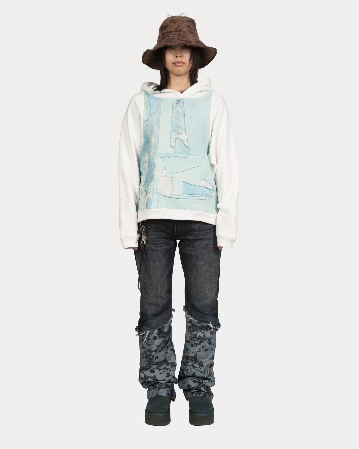Raglan Scrap Hoodie in Avalanche