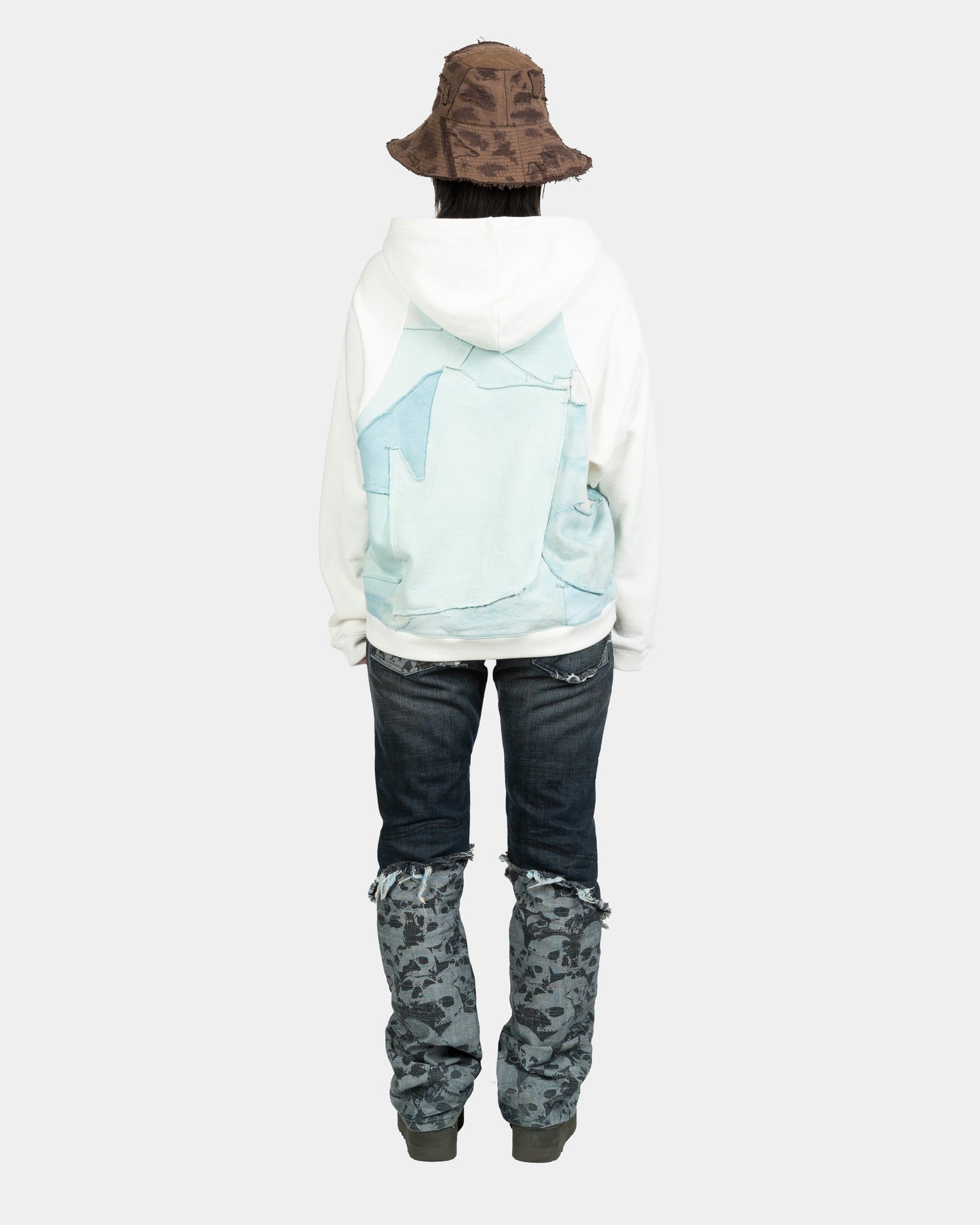 Raglan Scrap Hoodie in Avalanche