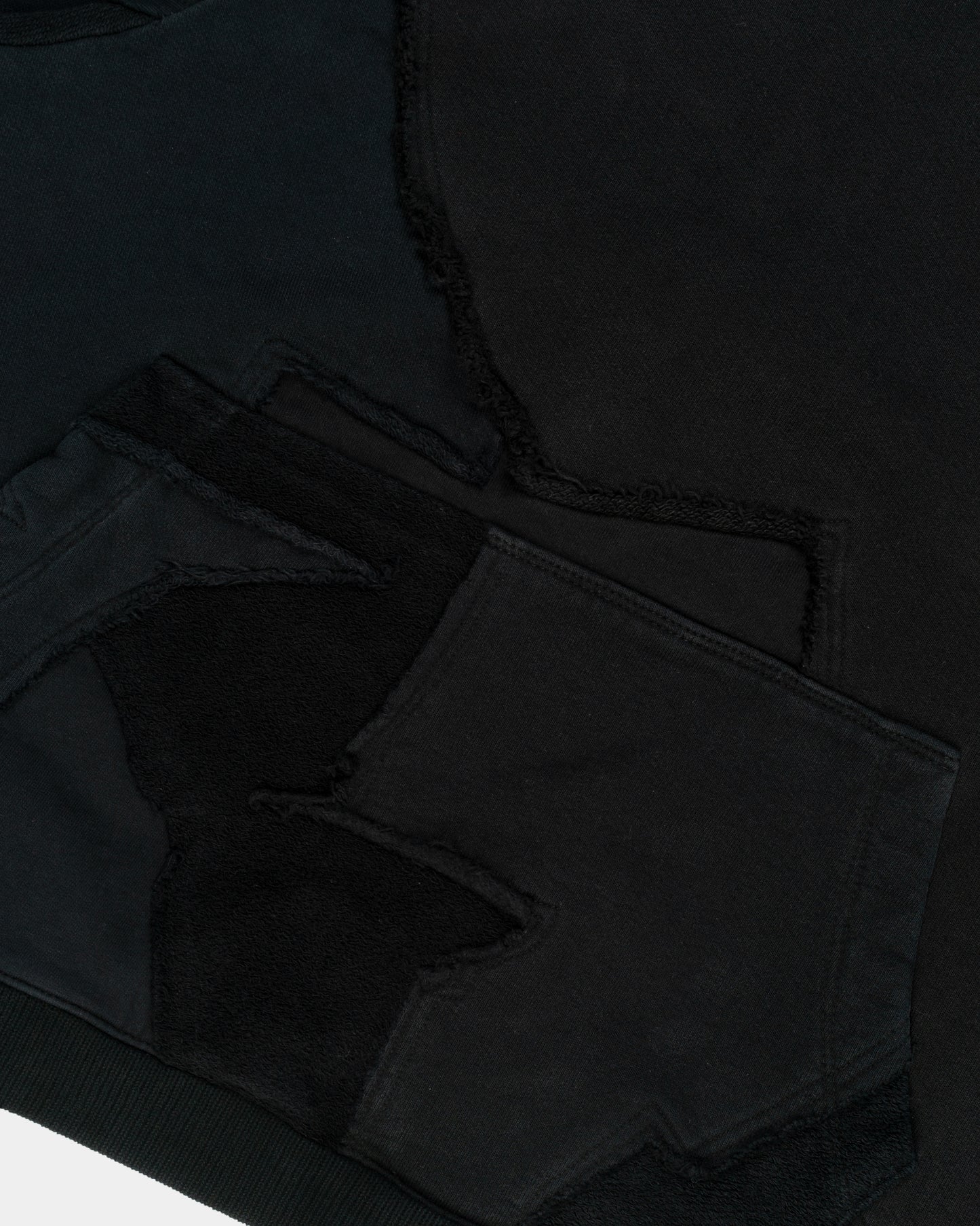 Raglan Scrap Hoodie in Darkness