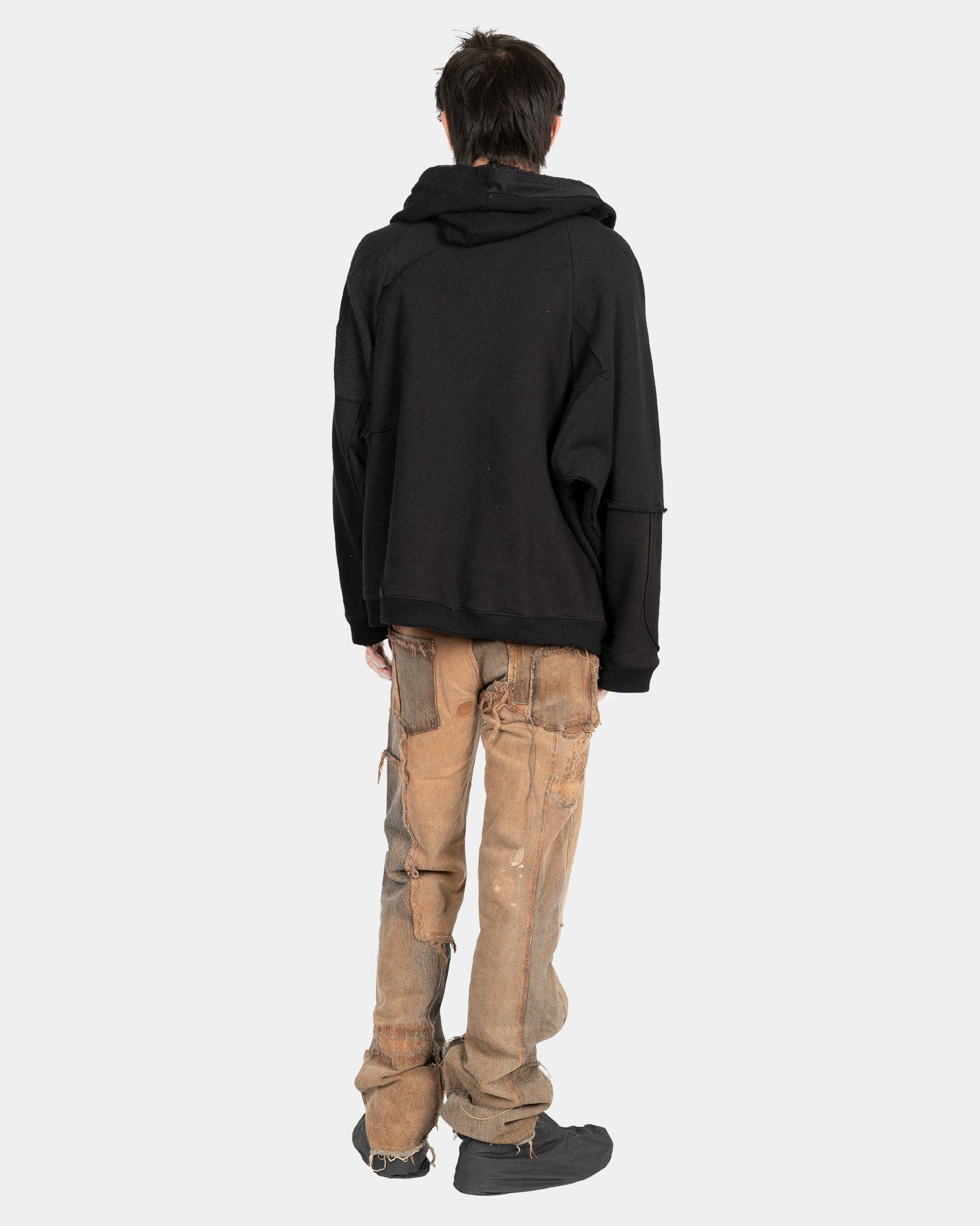 Raglan Scrap Hoodie in Darkness