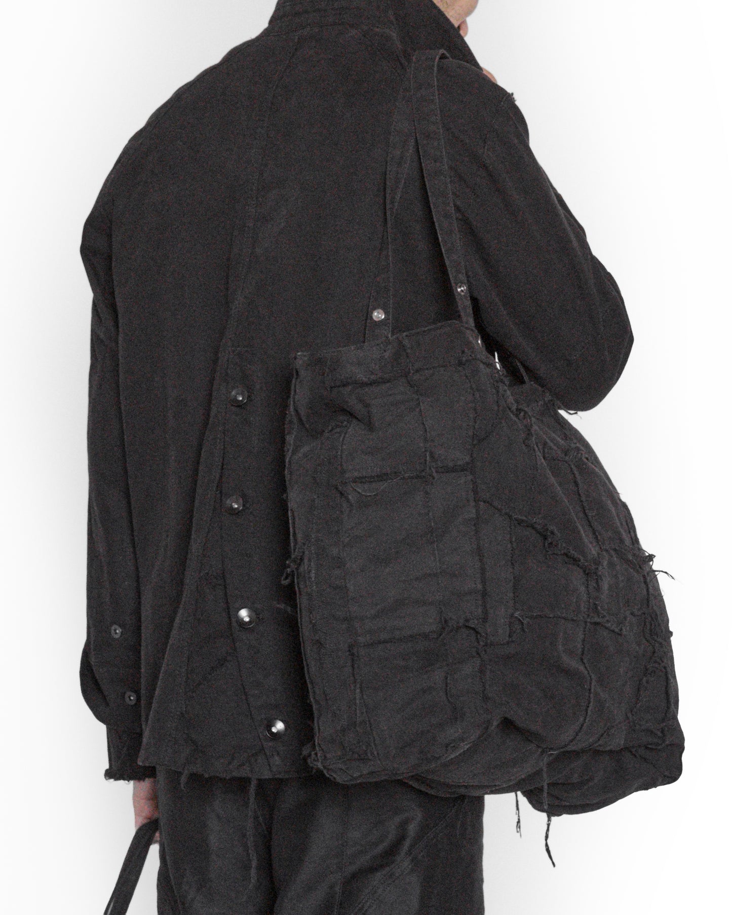 INVERTIBLE TOTE BLACK SCRAP