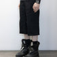 Scrap Denim Shorts Black
