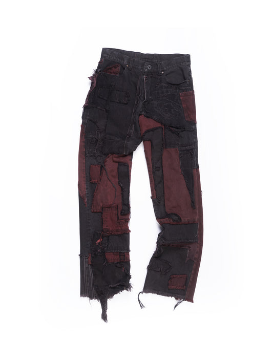 CUSTOM SCRAP DENIM BRICK/BLK