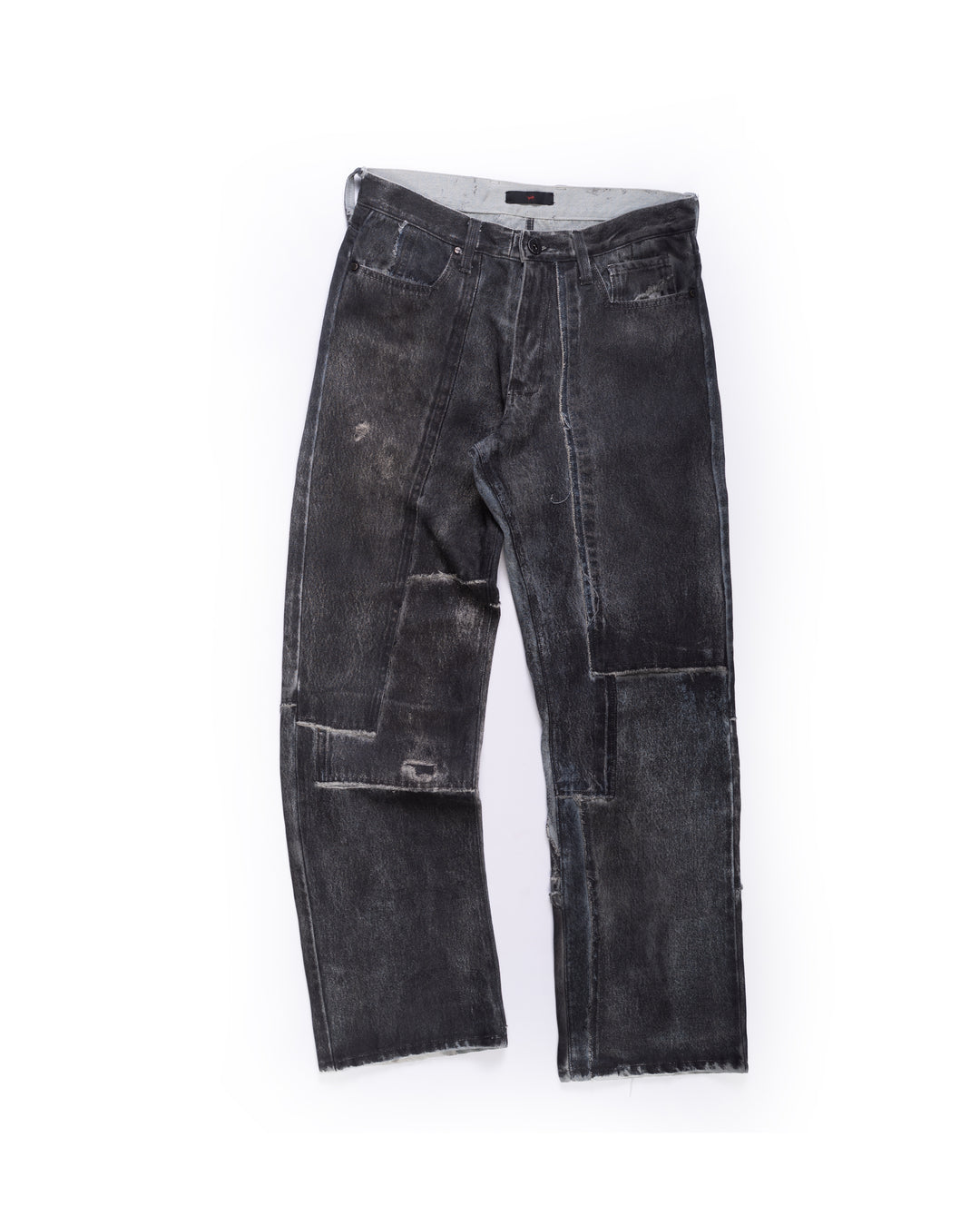 WORN WAXED SCRAP DENIM