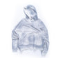 SCRAP PULLOVER HOODIE SPRAY BLUE