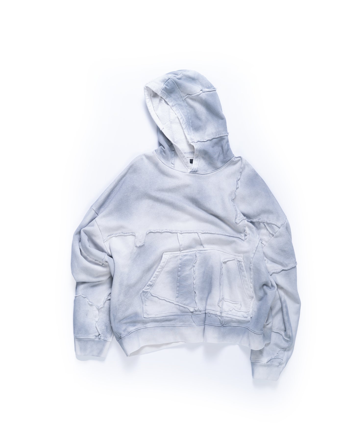 SCRAP PULLOVER HOODIE SPRAY BLUE