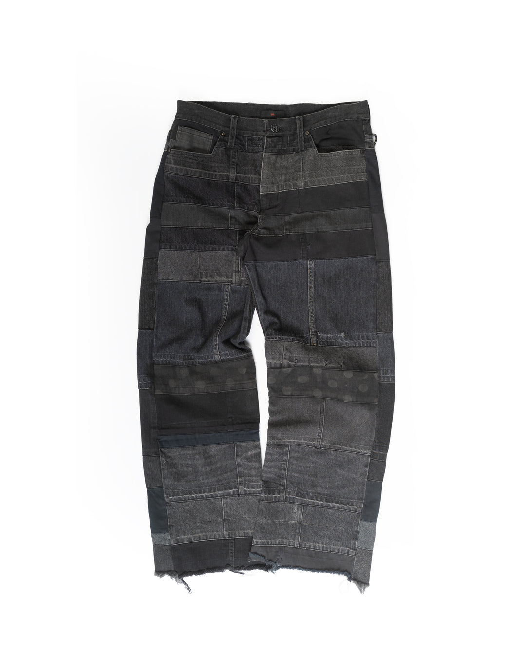 WIDE LEG PANT BLACK DENIM HEM