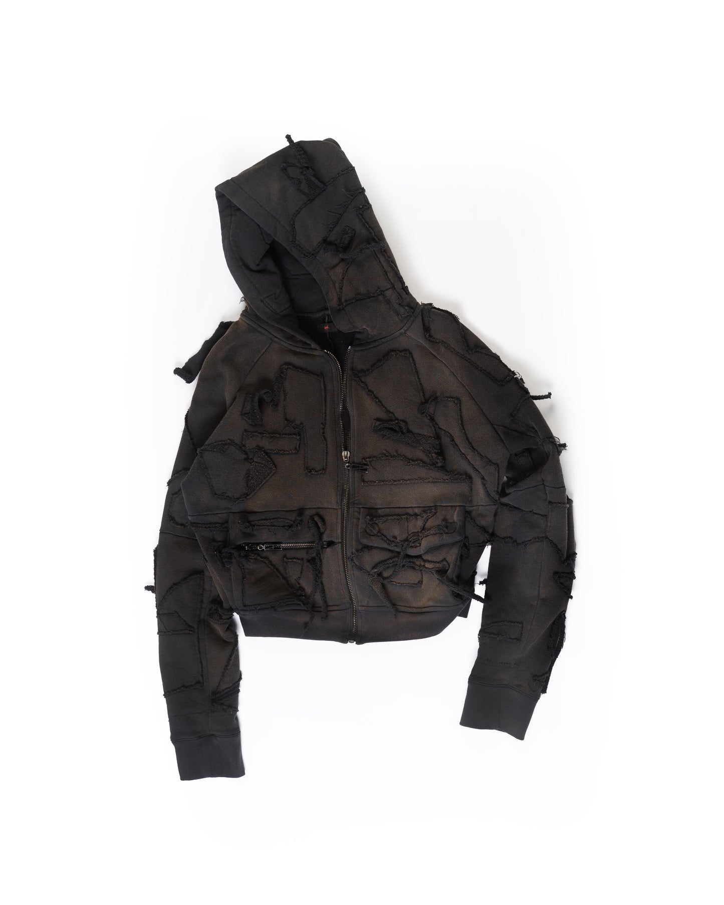 SCRAP HYBRID HOODIE BLACK POTASSIUM