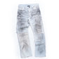 DIRTY BLEACHED SCRAP DENIM