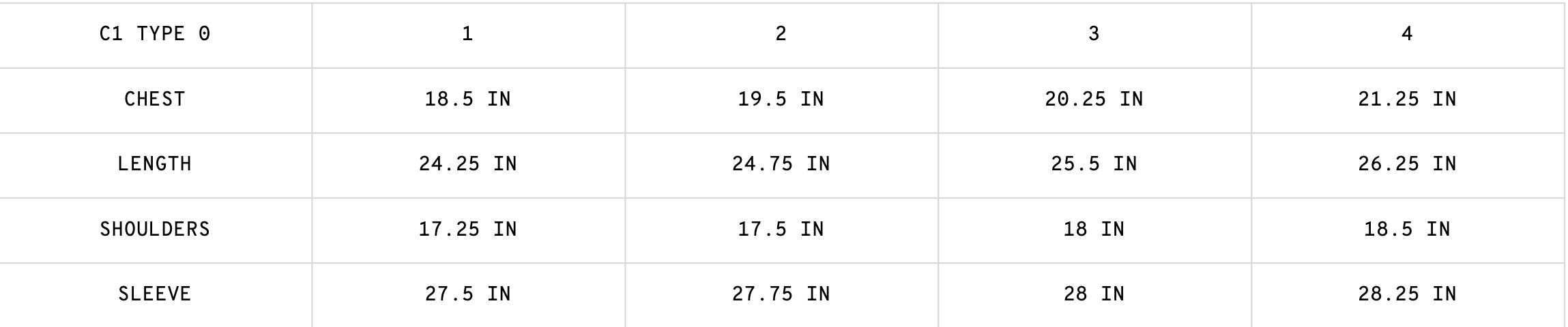 Size Guide