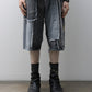 Scrap Denim Shorts Grey