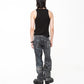 WORN WAXED SCRAP DENIM
