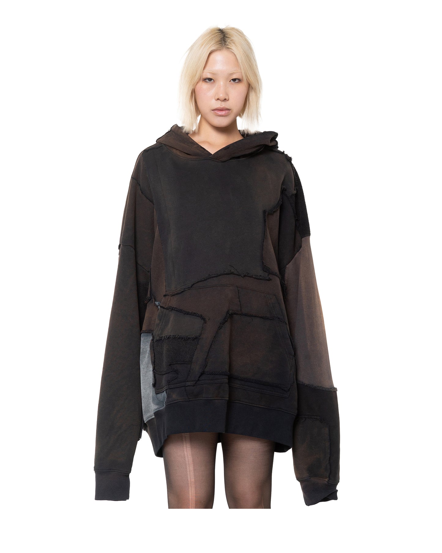 SCRAP PULLOVER HOODIE BLACK POTASSIUM