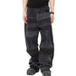WIDE LEG PANT BLACK DENIM HEM