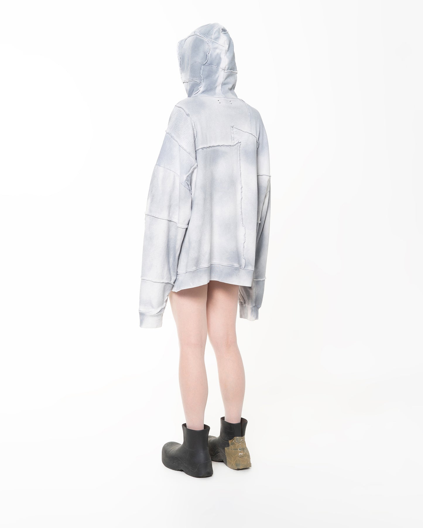 SCRAP PULLOVER HOODIE SPRAY BLUE