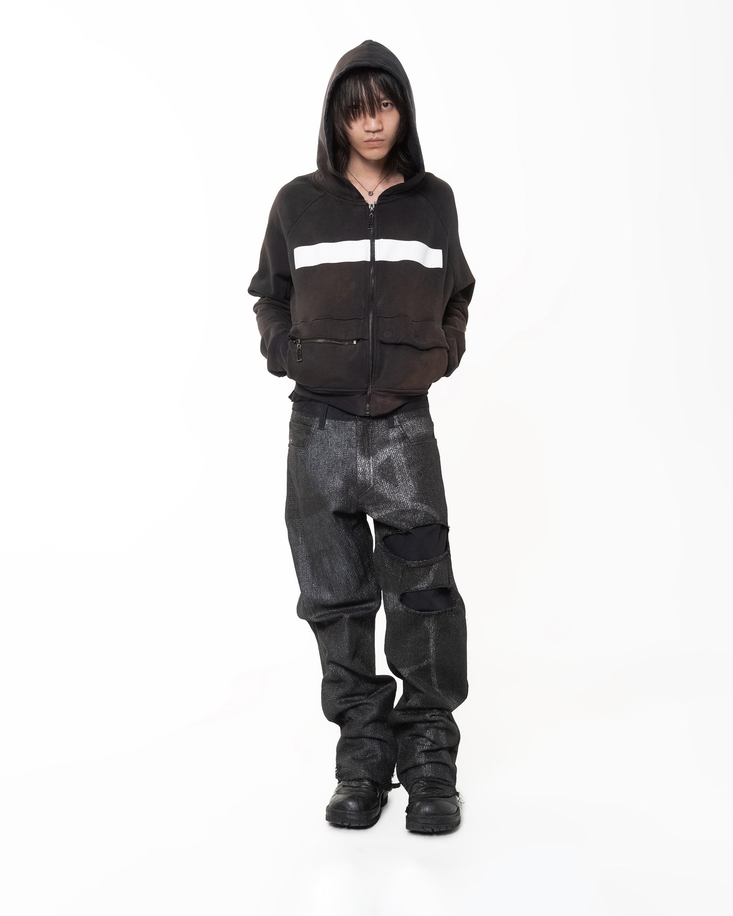 HYBRID HOODIE LINE BLACK POTASSIUM