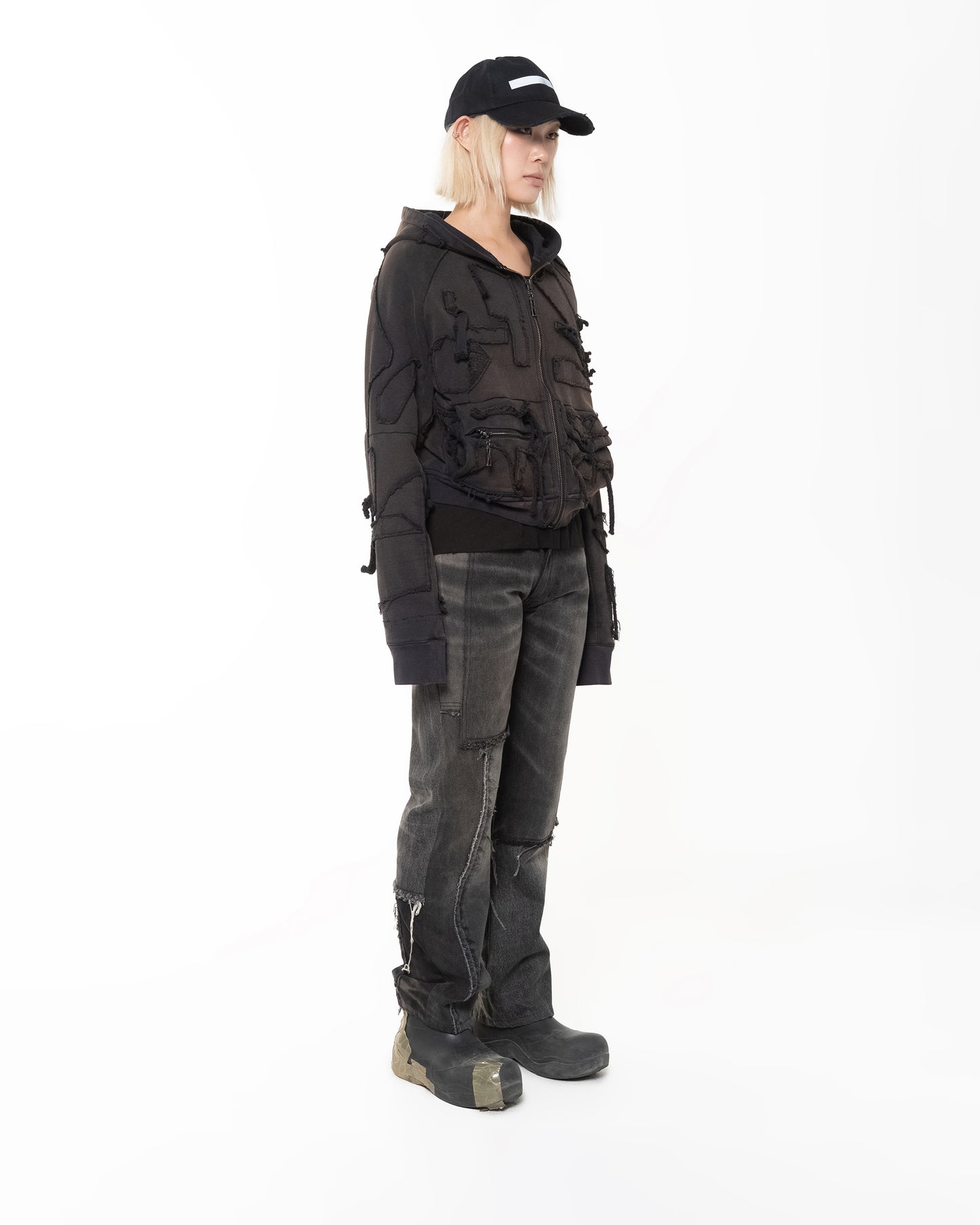 SCRAP HYBRID HOODIE BLACK POTASSIUM