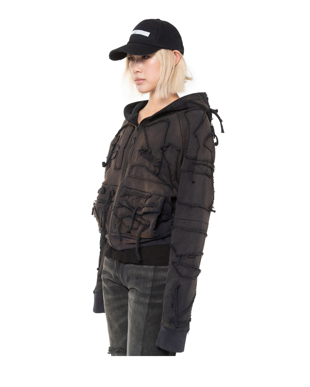 SCRAP HYBRID HOODIE BLACK POTASSIUM