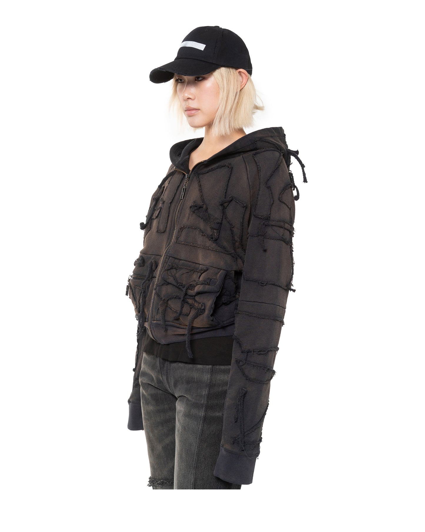 SCRAP HYBRID HOODIE BLACK POTASSIUM