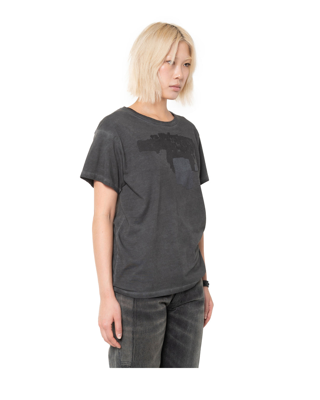 BUFFING T-SHIRT CHARCOAL OIL