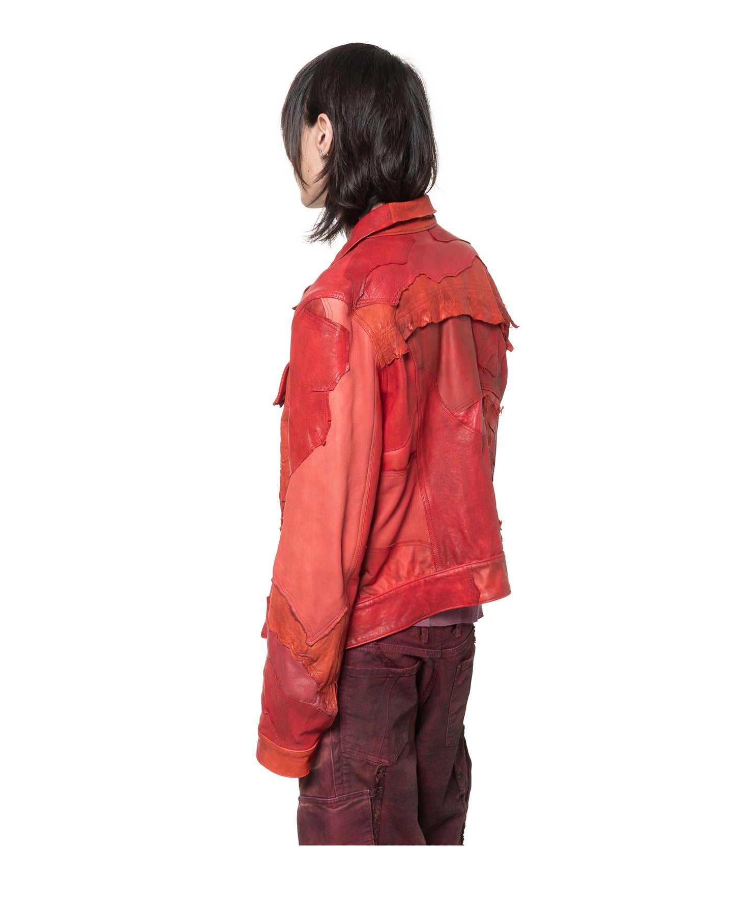 SCRAP LEATHER TYPE 0 WORN RED