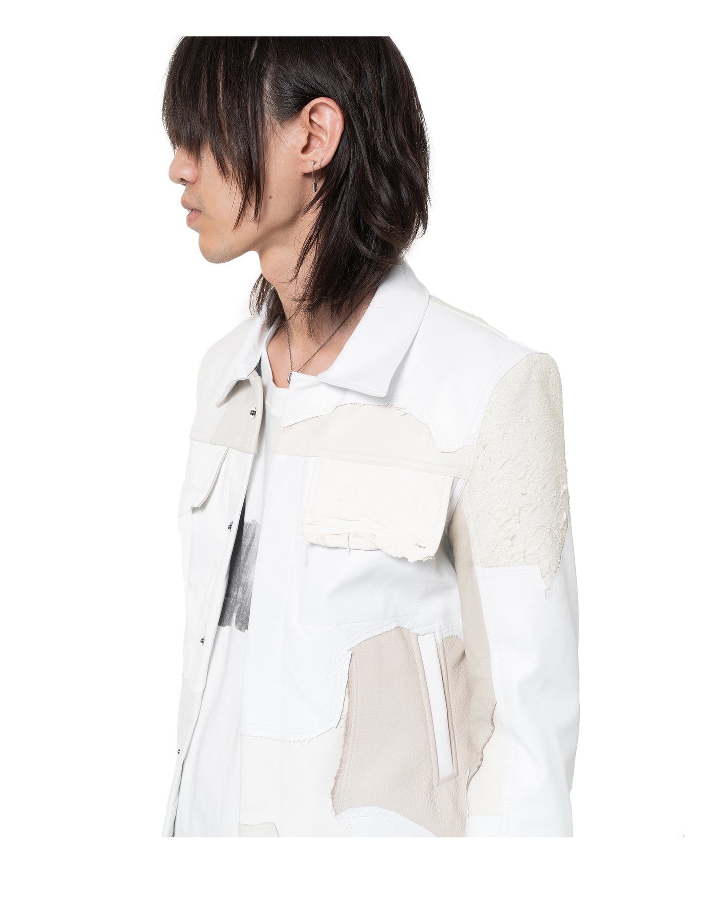 SCRAP LEATHER TYPE 0  BONE/WHITE