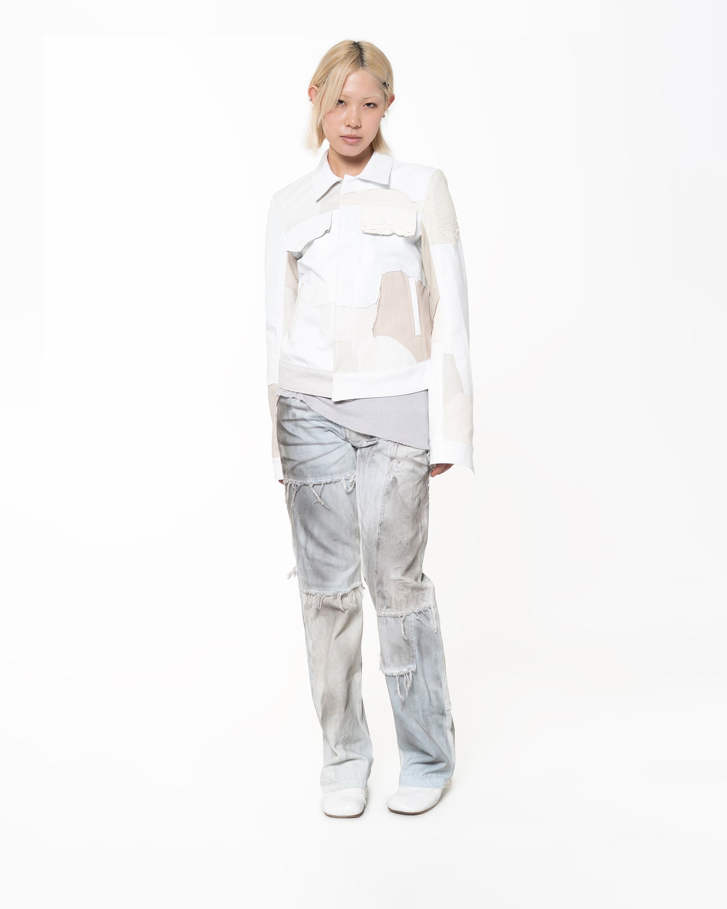 SCRAP LEATHER TYPE 0  BONE/WHITE