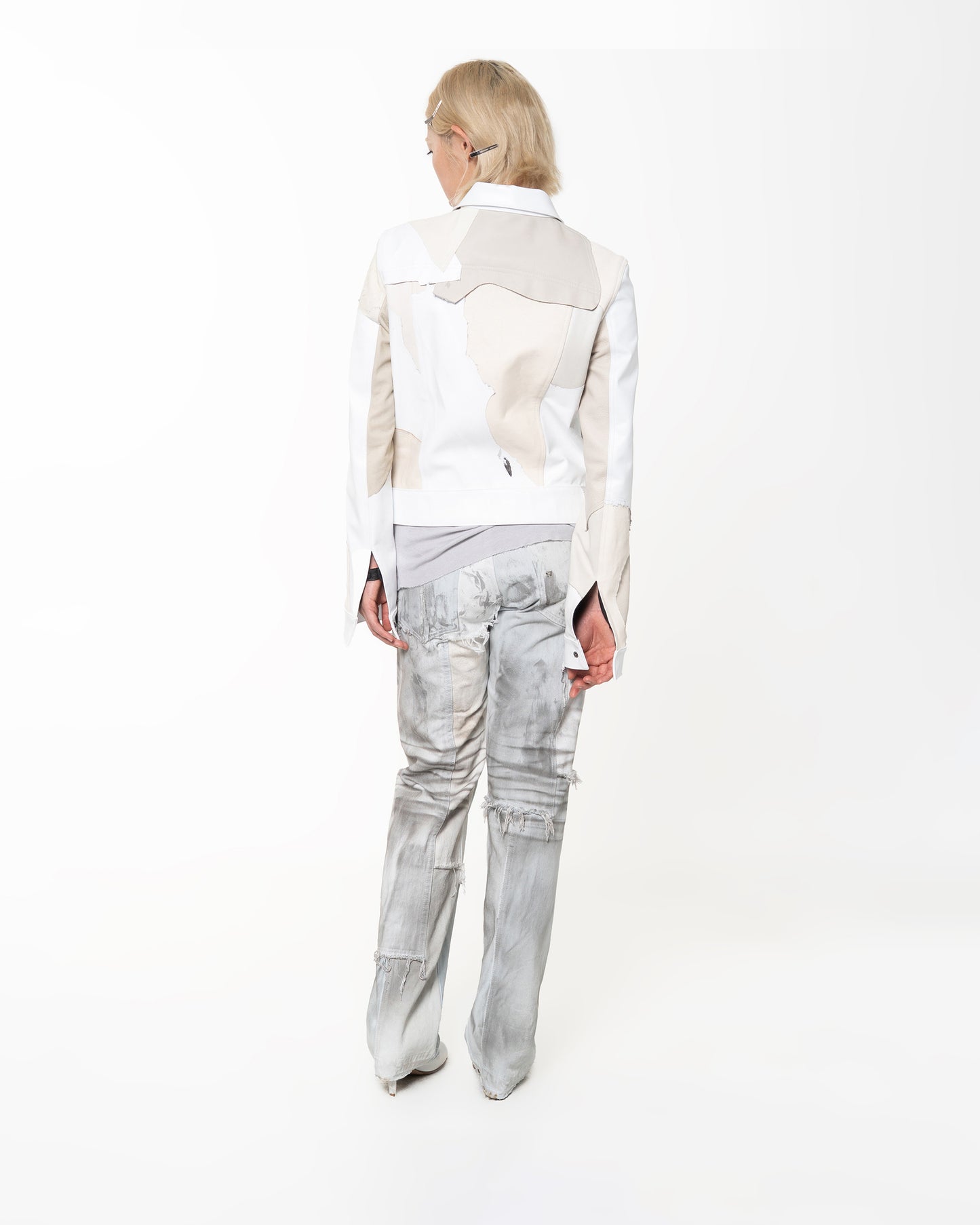 SCRAP LEATHER TYPE 0  BONE/WHITE