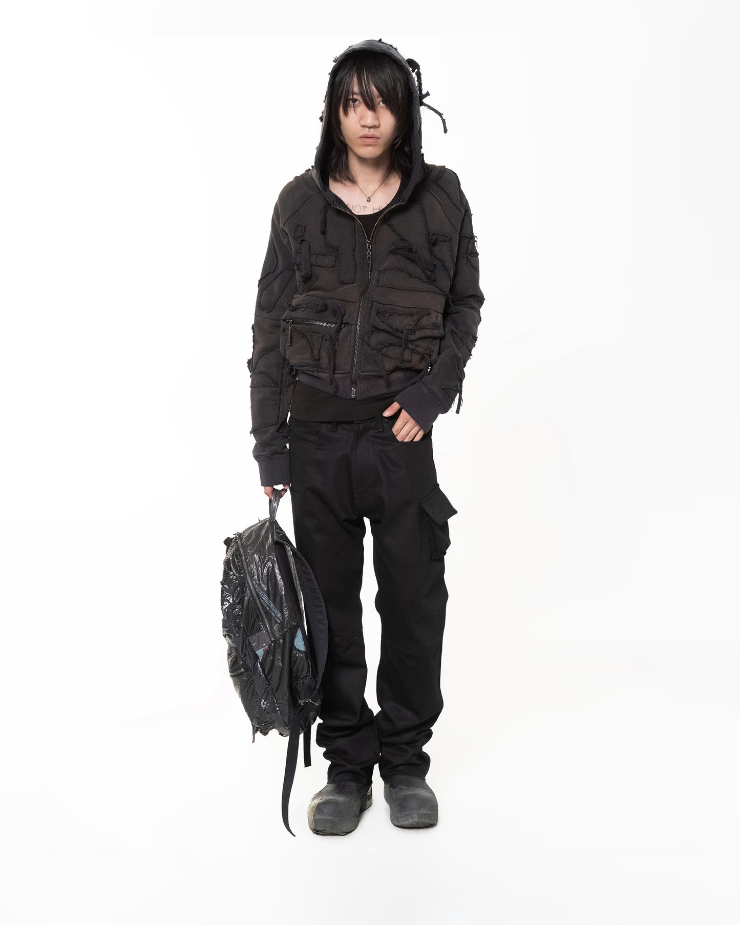 SCRAP HYBRID HOODIE BLACK POTASSIUM