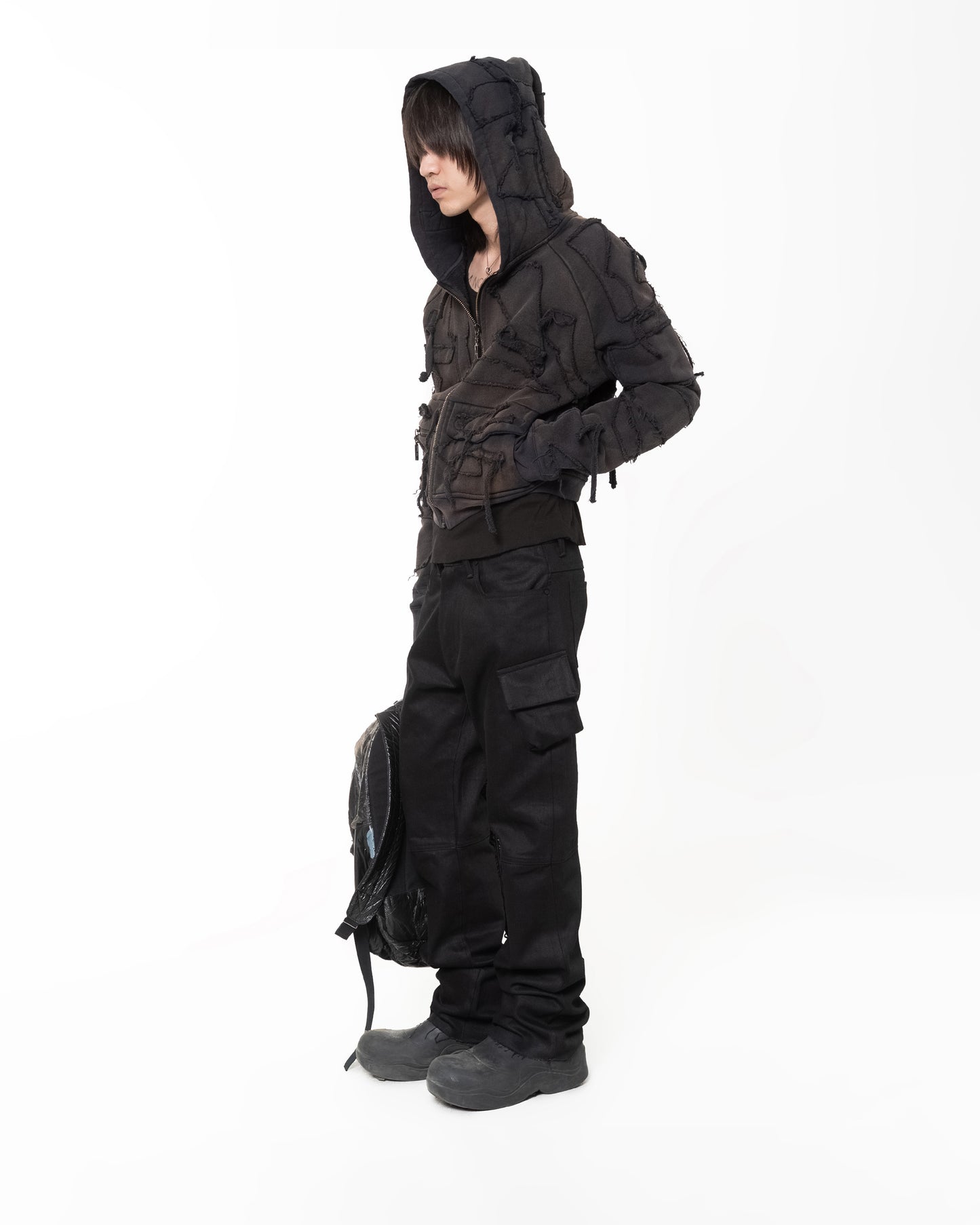SCRAP HYBRID HOODIE BLACK POTASSIUM