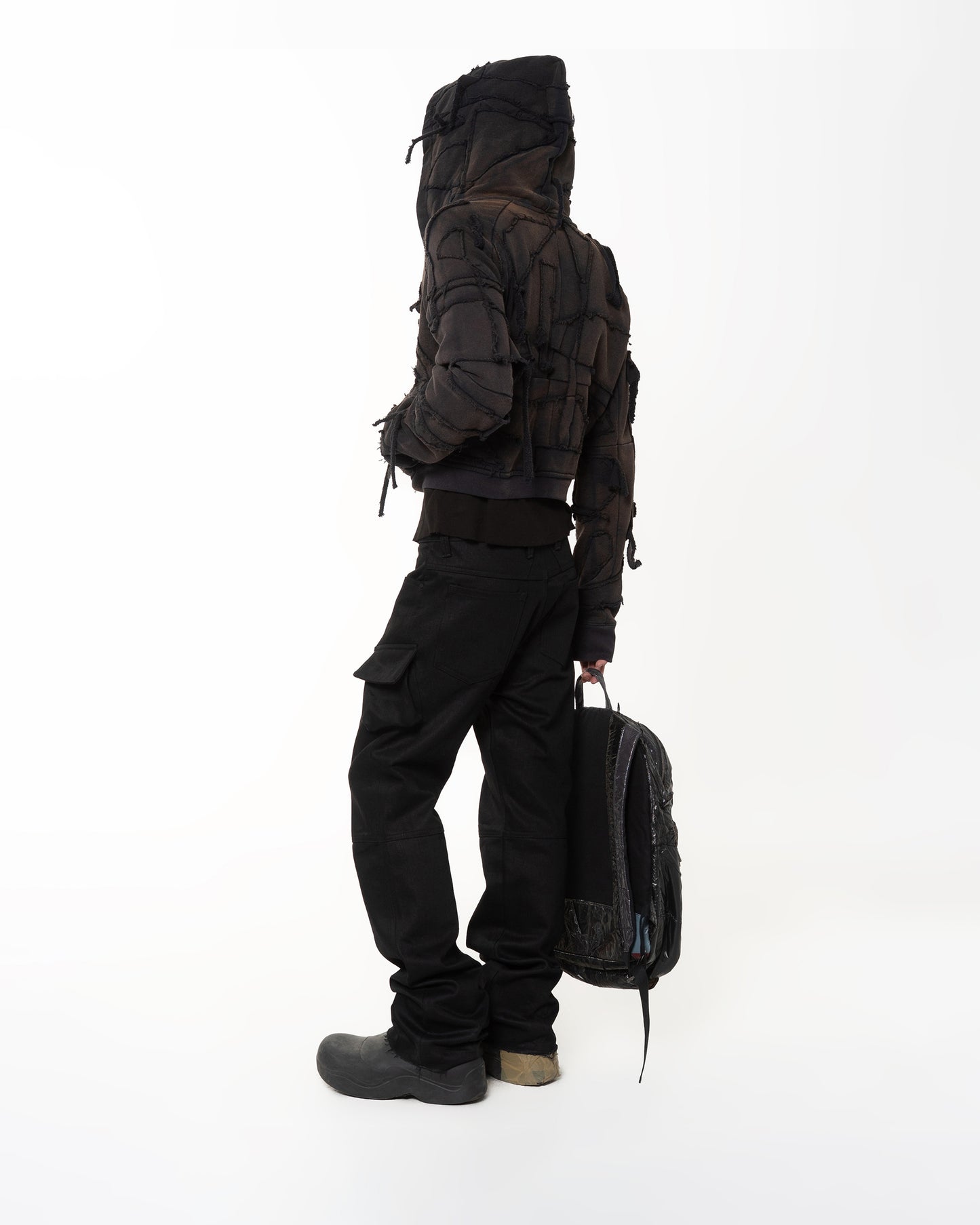 SCRAP HYBRID HOODIE BLACK POTASSIUM