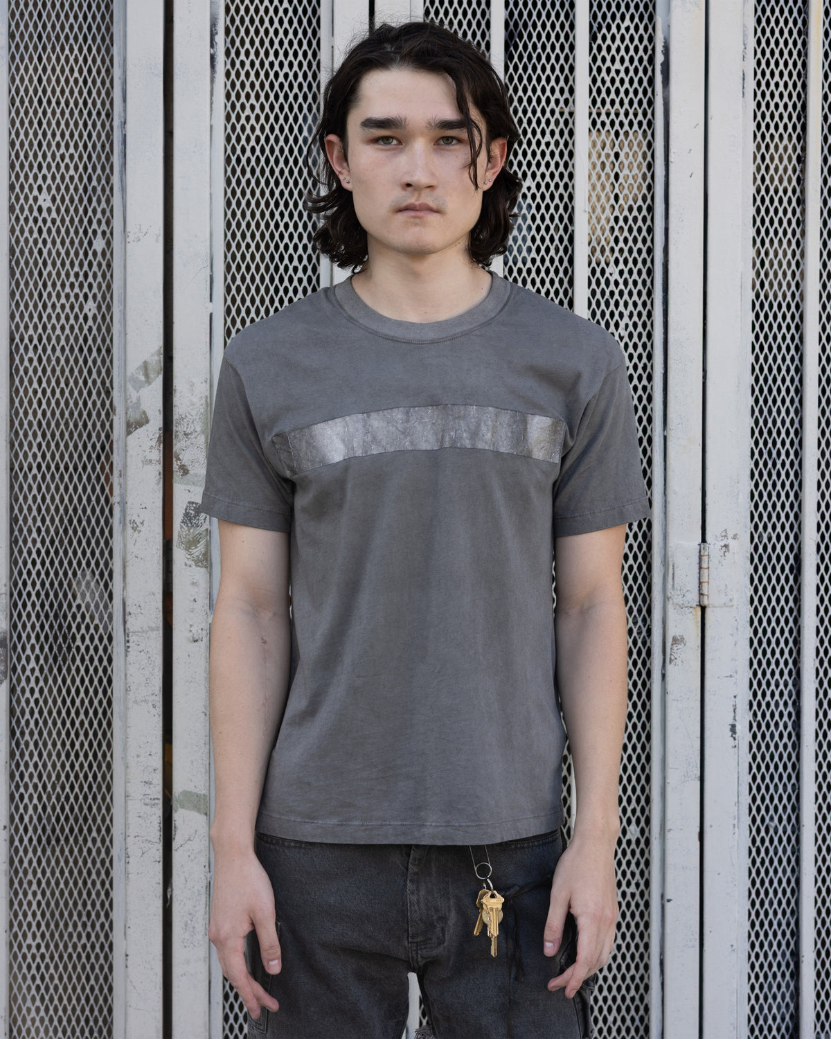 Line T-Shirt Charcoal