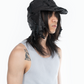 SCRAP LEATHER BOMBER HAT (BLACK)