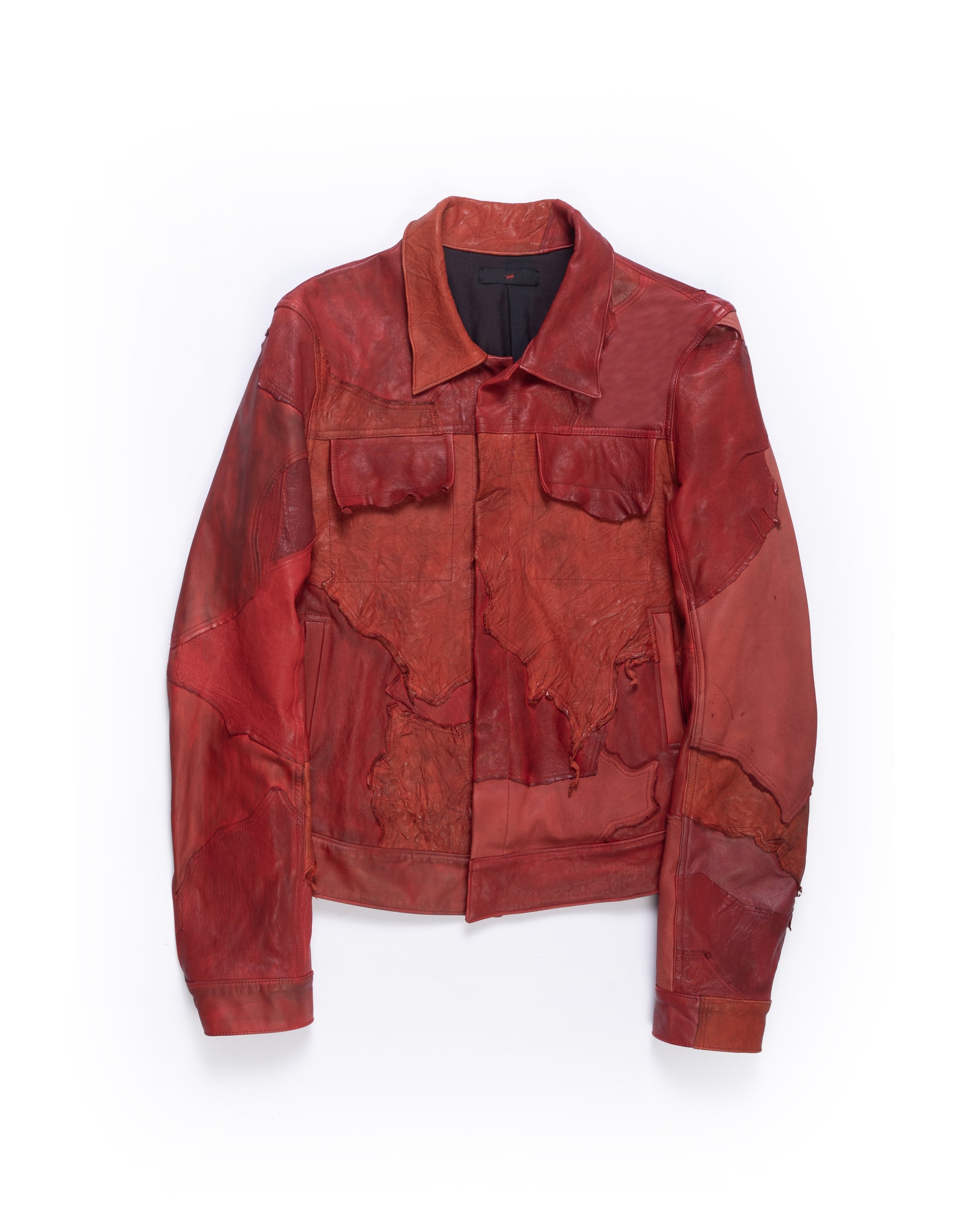 SCRAP LEATHER TYPE 0 WORN RED