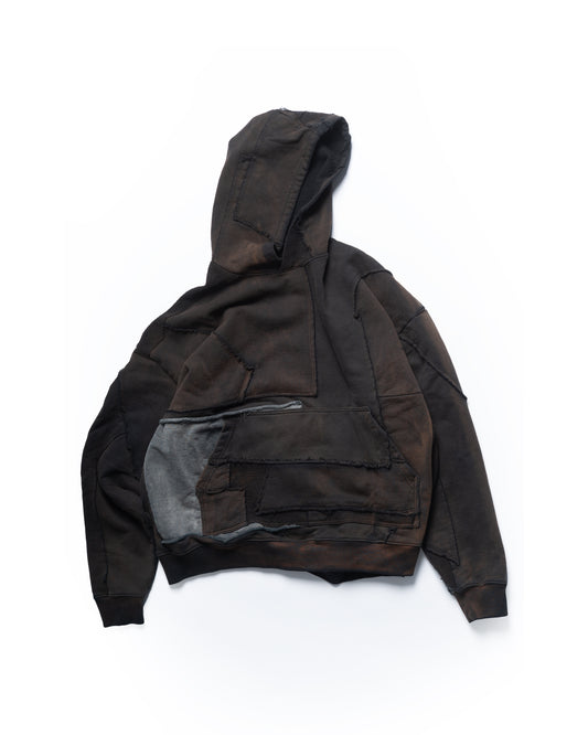 SCRAP PULLOVER HOODIE BLACK POTASSIUM