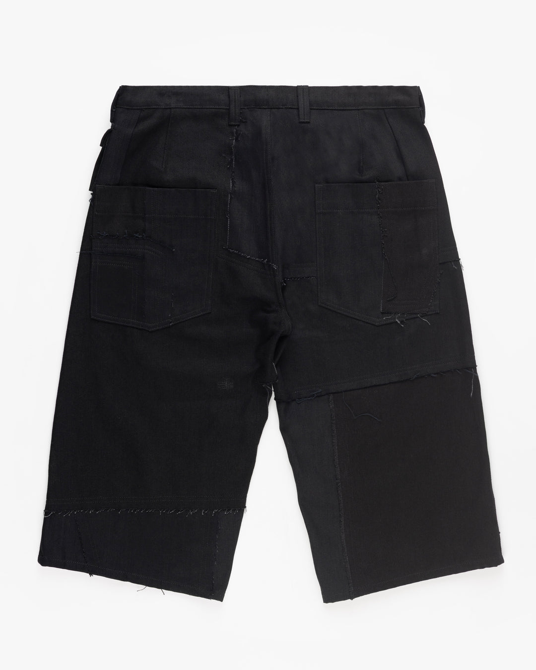 Scrap Denim Shorts Black
