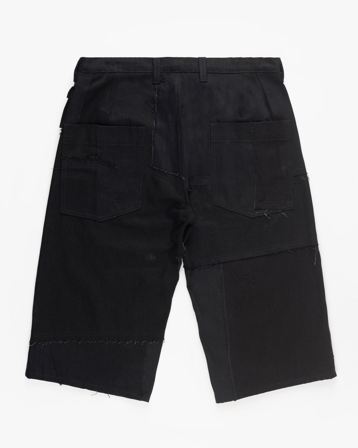 Scrap Denim Shorts Black