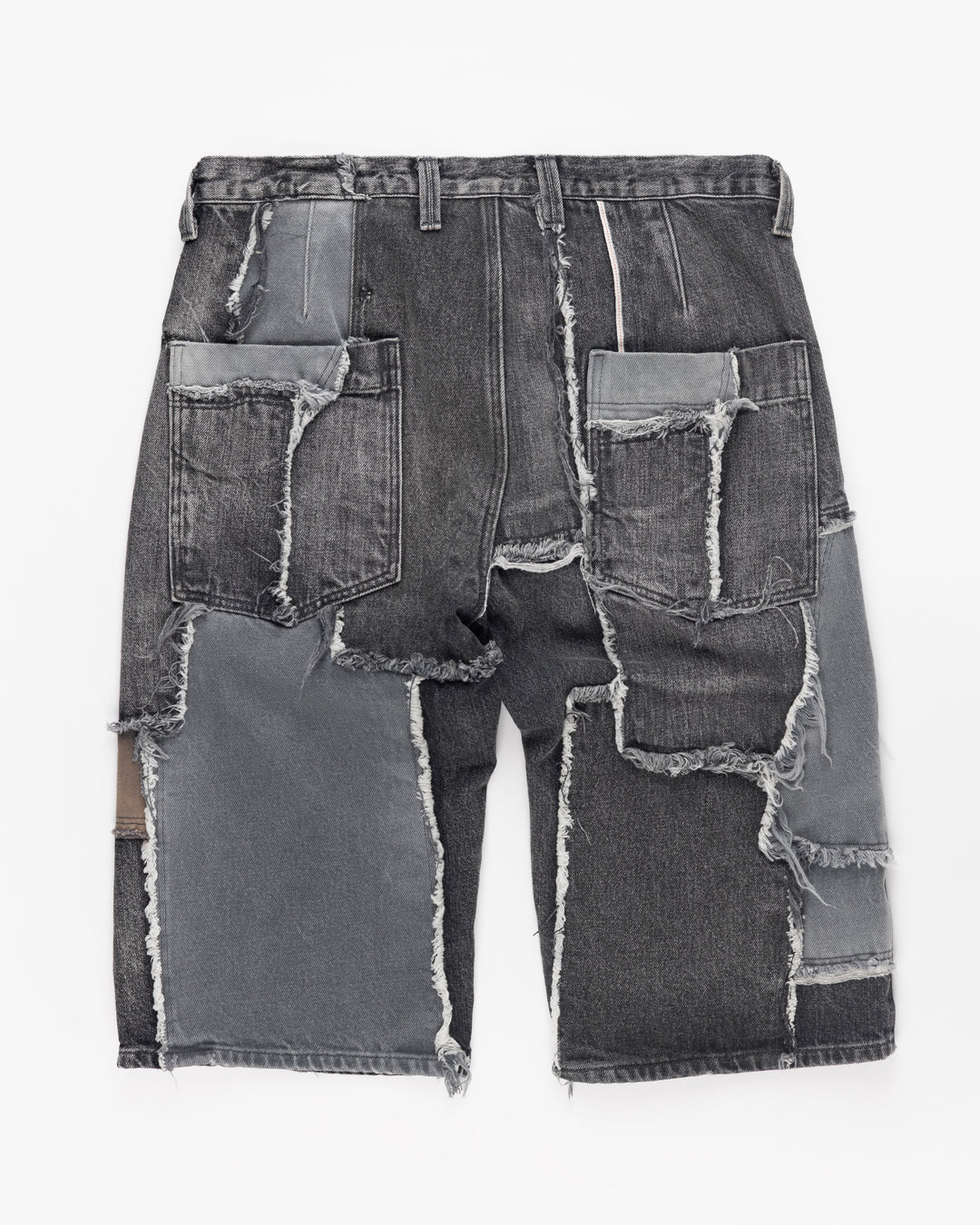Scrap Denim Shorts Grey