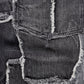 Scrap Denim Shorts Grey