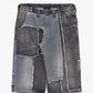 Scrap Denim Shorts Grey